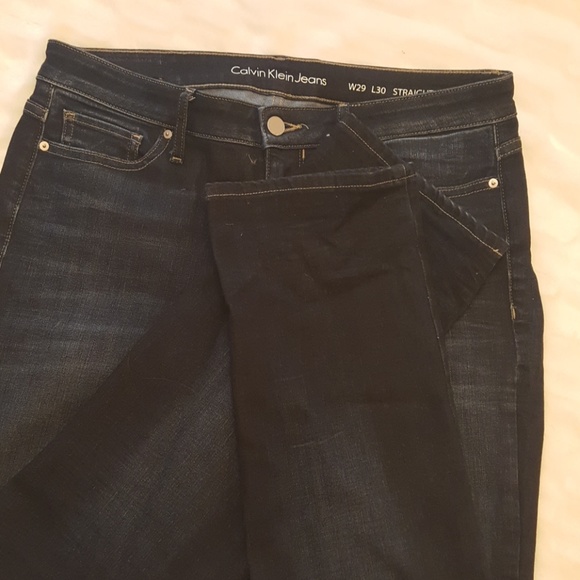 Calvin Klein Women's Straight Leg Jeans - Black - Picture 1 of 3